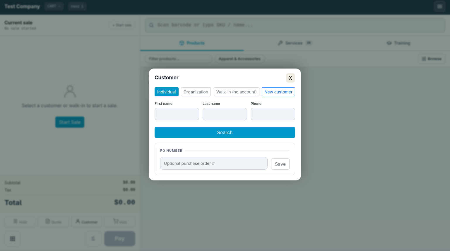 select-create-customer