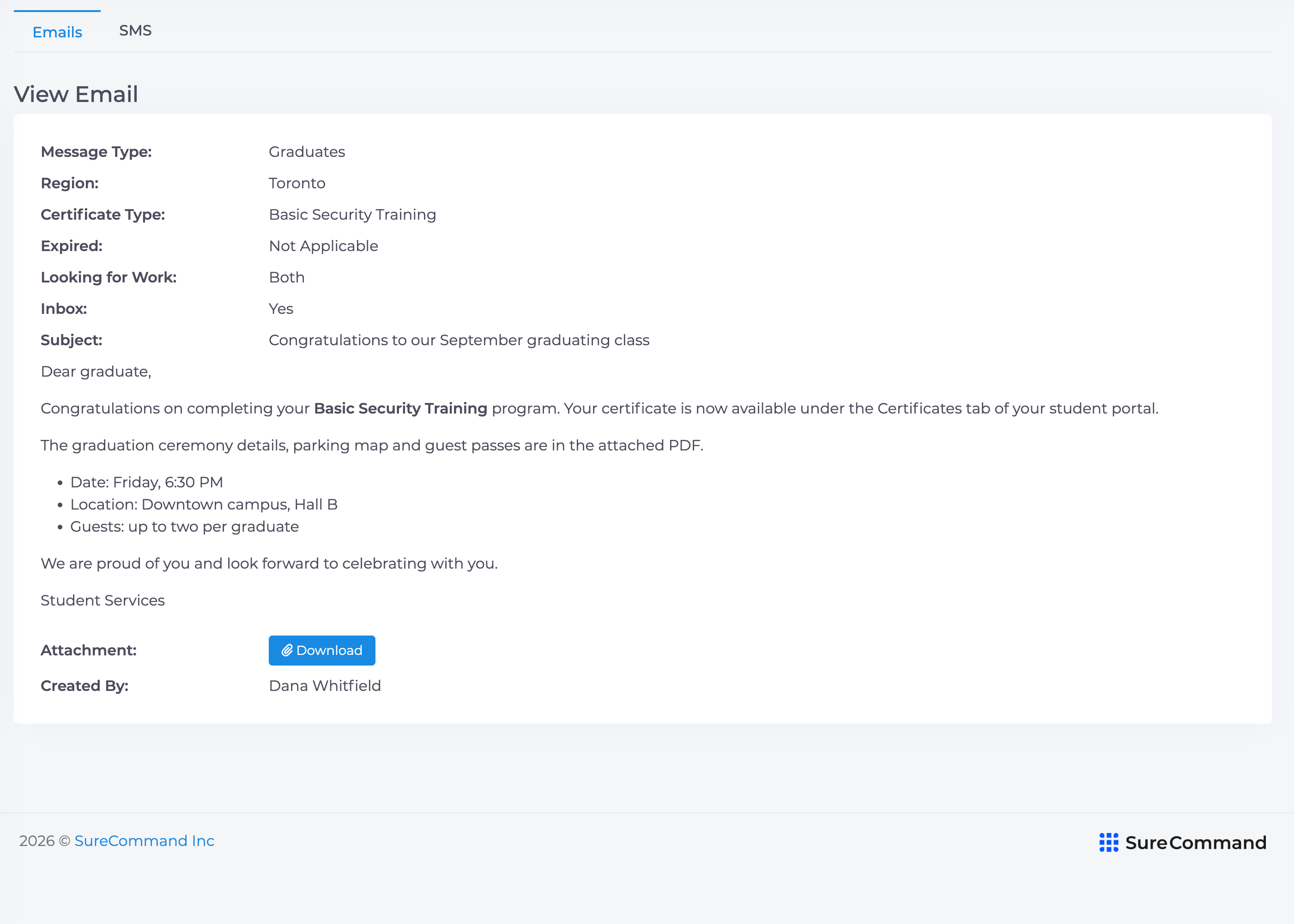 View an Email