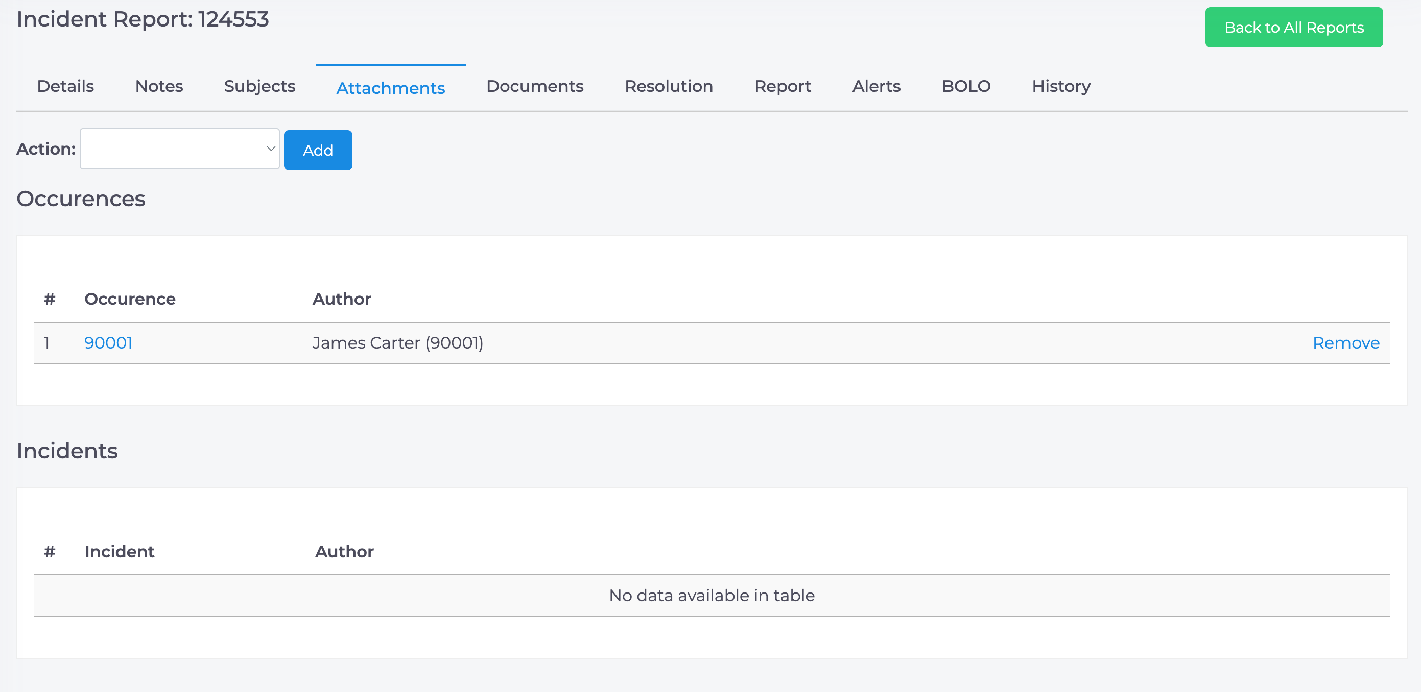 Attached Reports