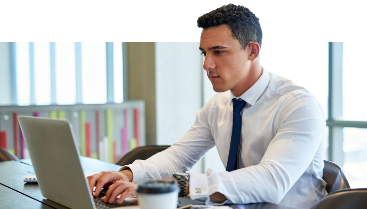 Employee using Surecommand Advanced Module to manage an expanding workforce and customer list