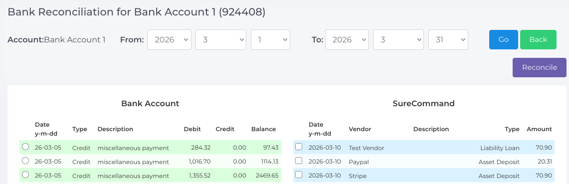 Bank Reconciliation