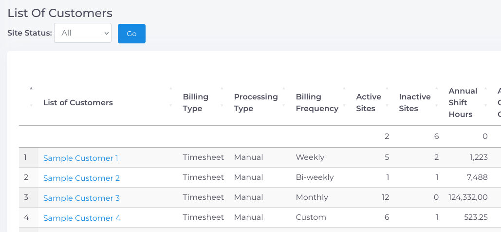 Customer Billing