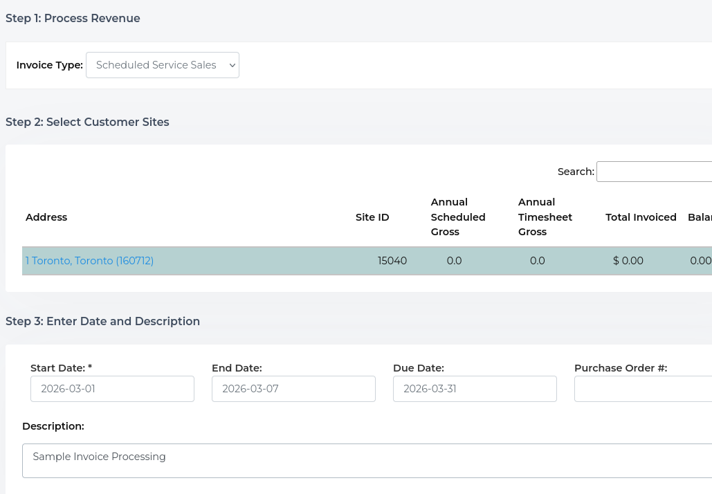 Revenue Processing