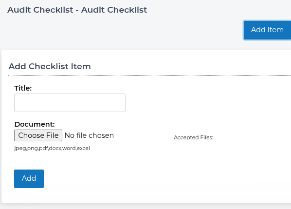 Work order checklists management