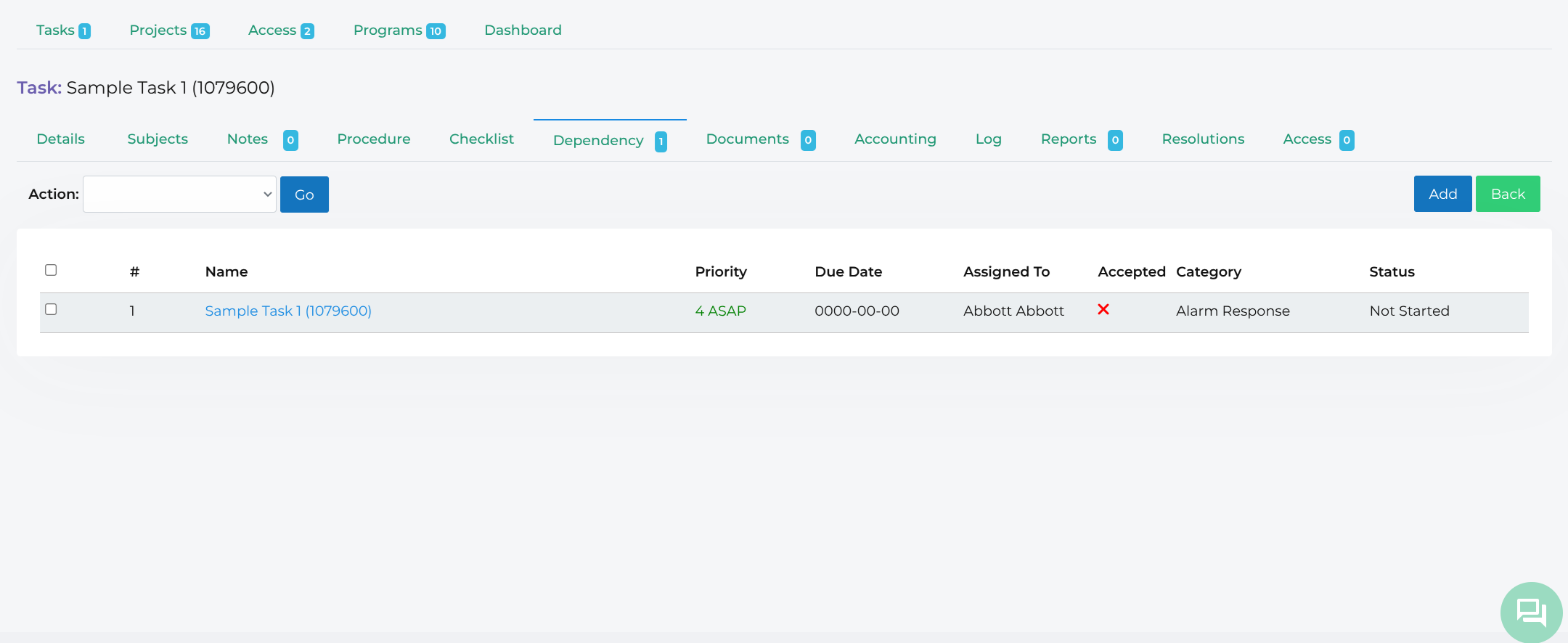 Task Dependency